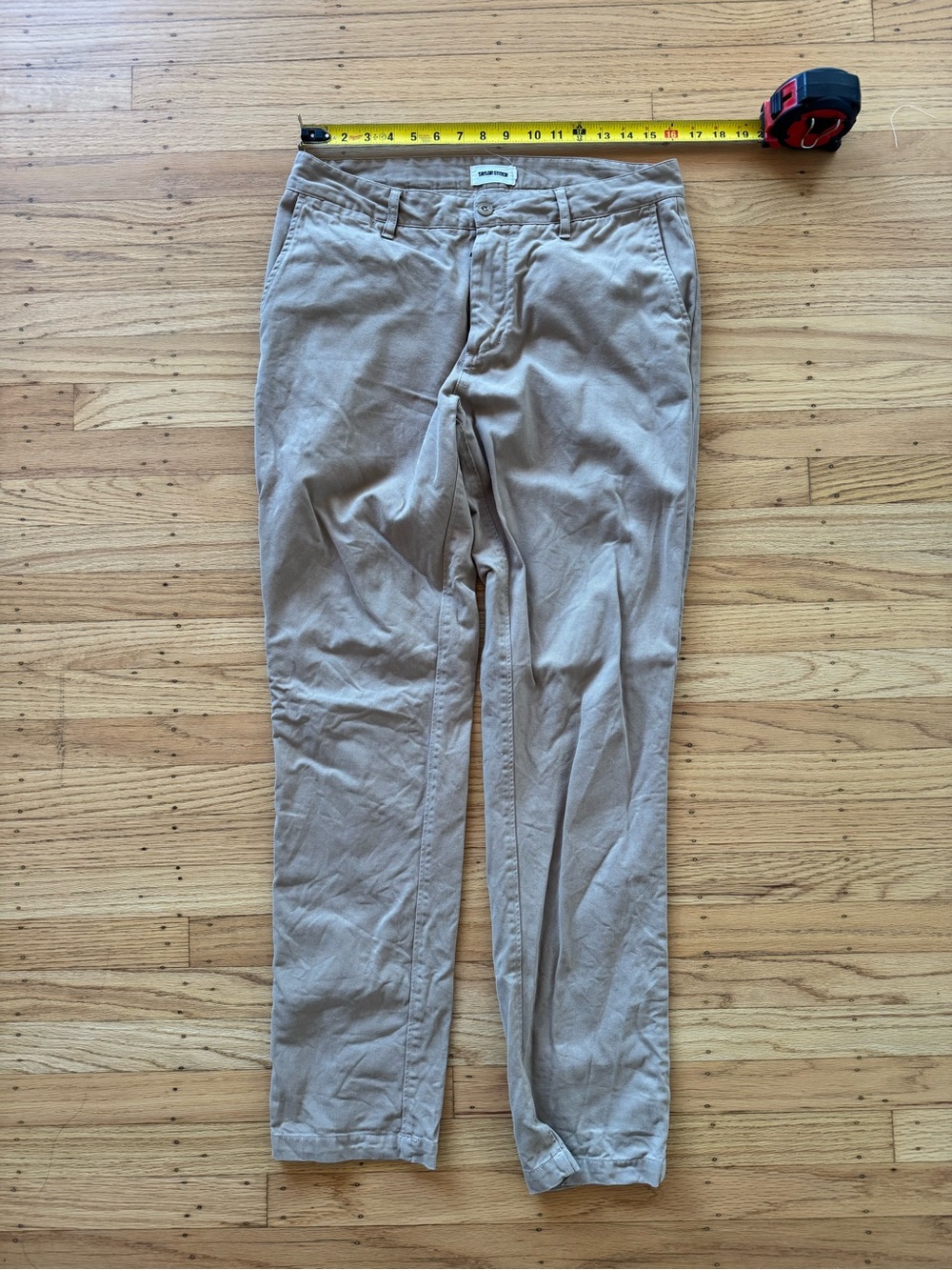 Taylor Stitch Men's The Democratic Foundation Beige Pants Organic Chino 32